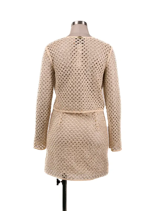 Ivory Crochet Two-piece Set — back view