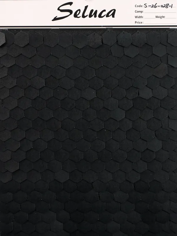 Black Hexagon Texture Swatch — swatch view