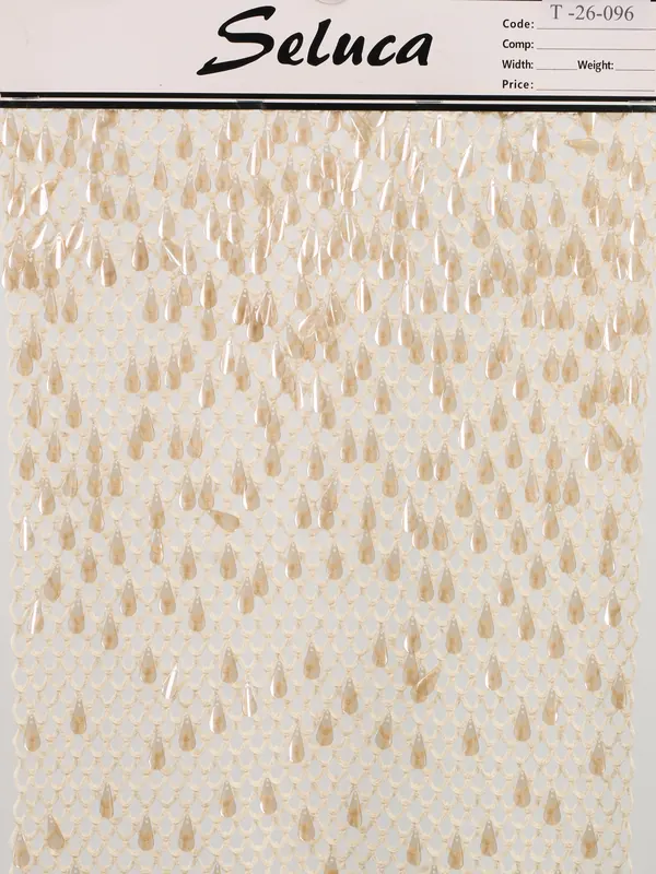 Ivory Linear Fringe Swatch — swatch view